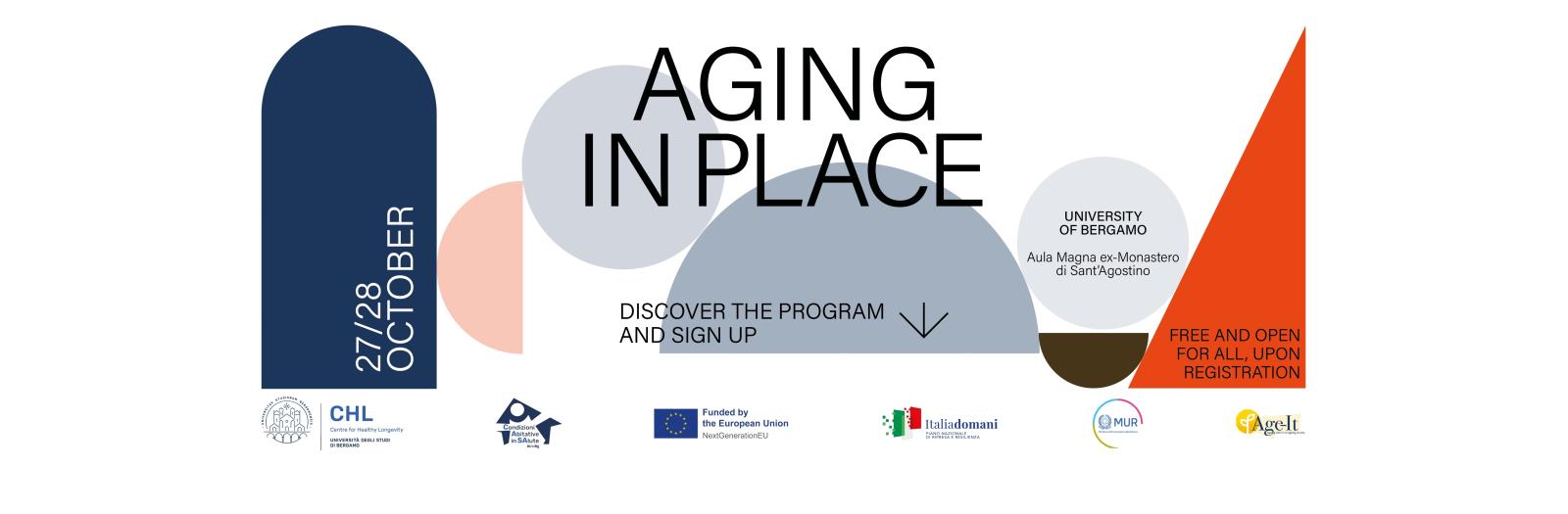 Locandina in inglese per evento aging in place