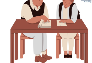 anziano e giovane mentoring